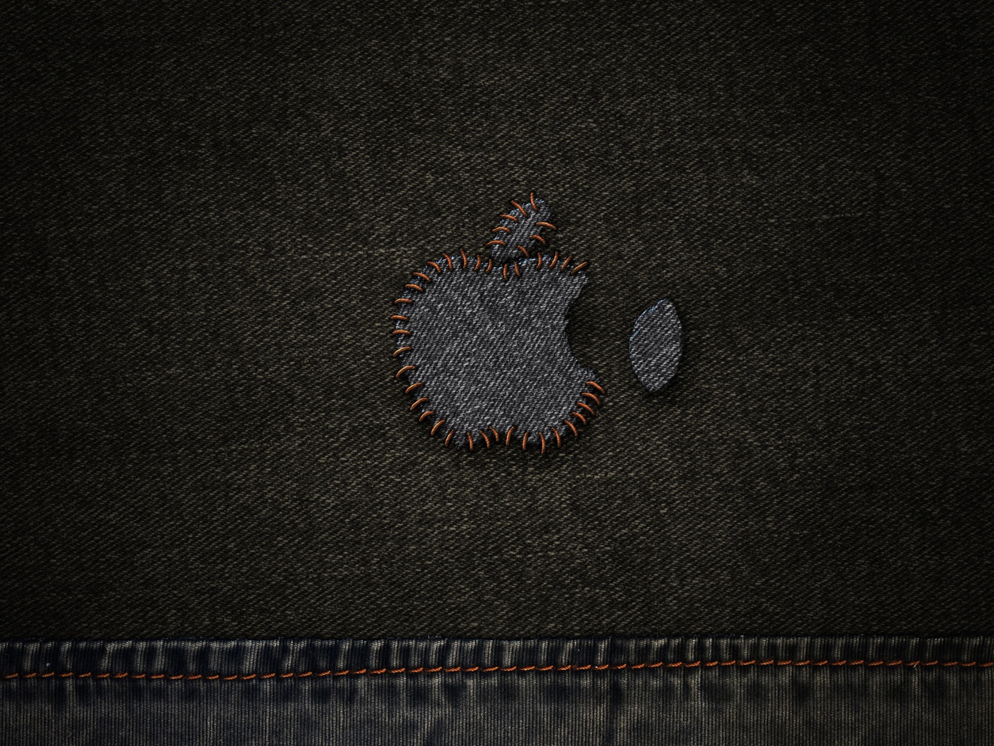 Джинсовая нашивка Apple