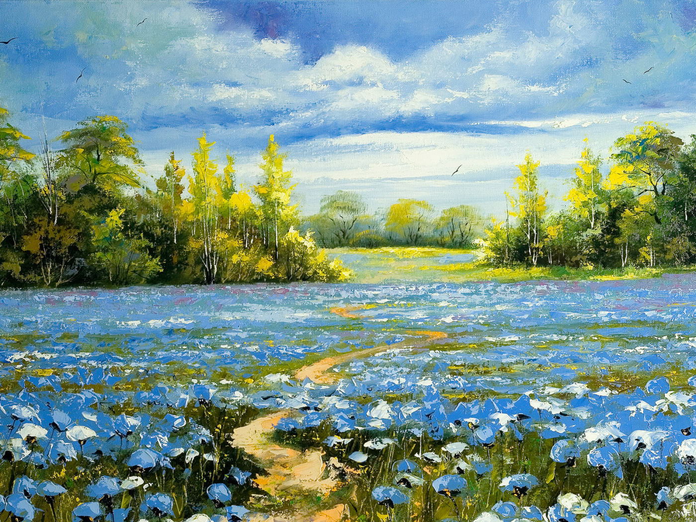 Синие цветы