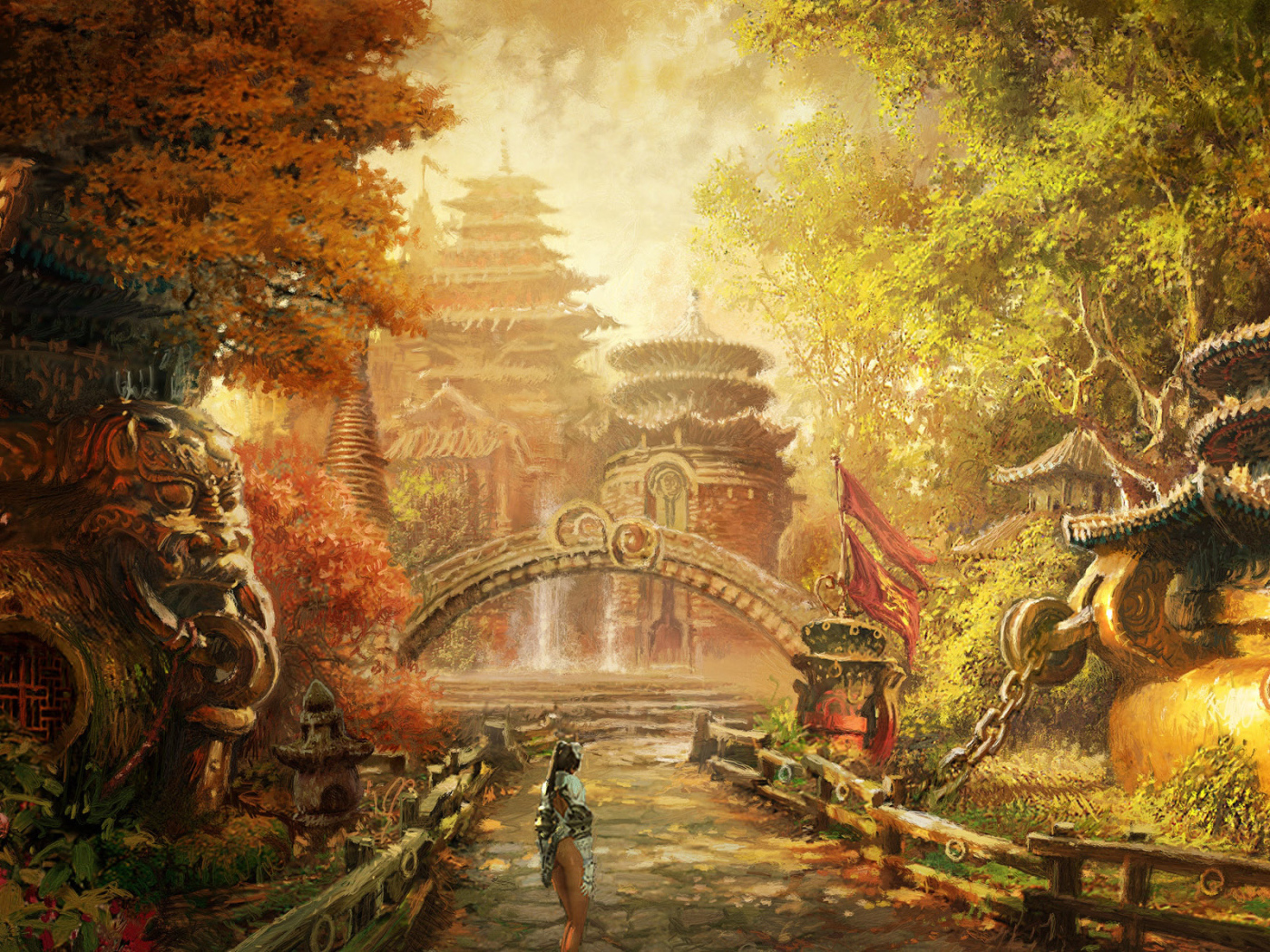 Девушка в саду