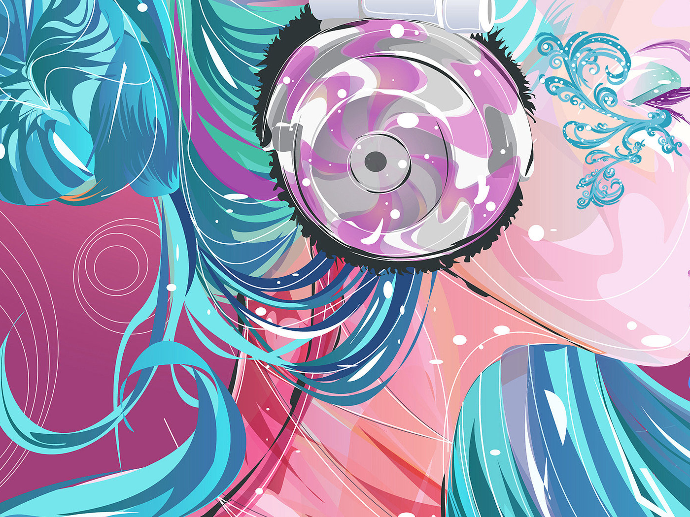 Девушка в наушниках