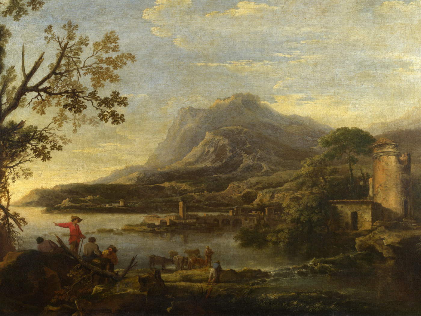 Живопись вид на гору