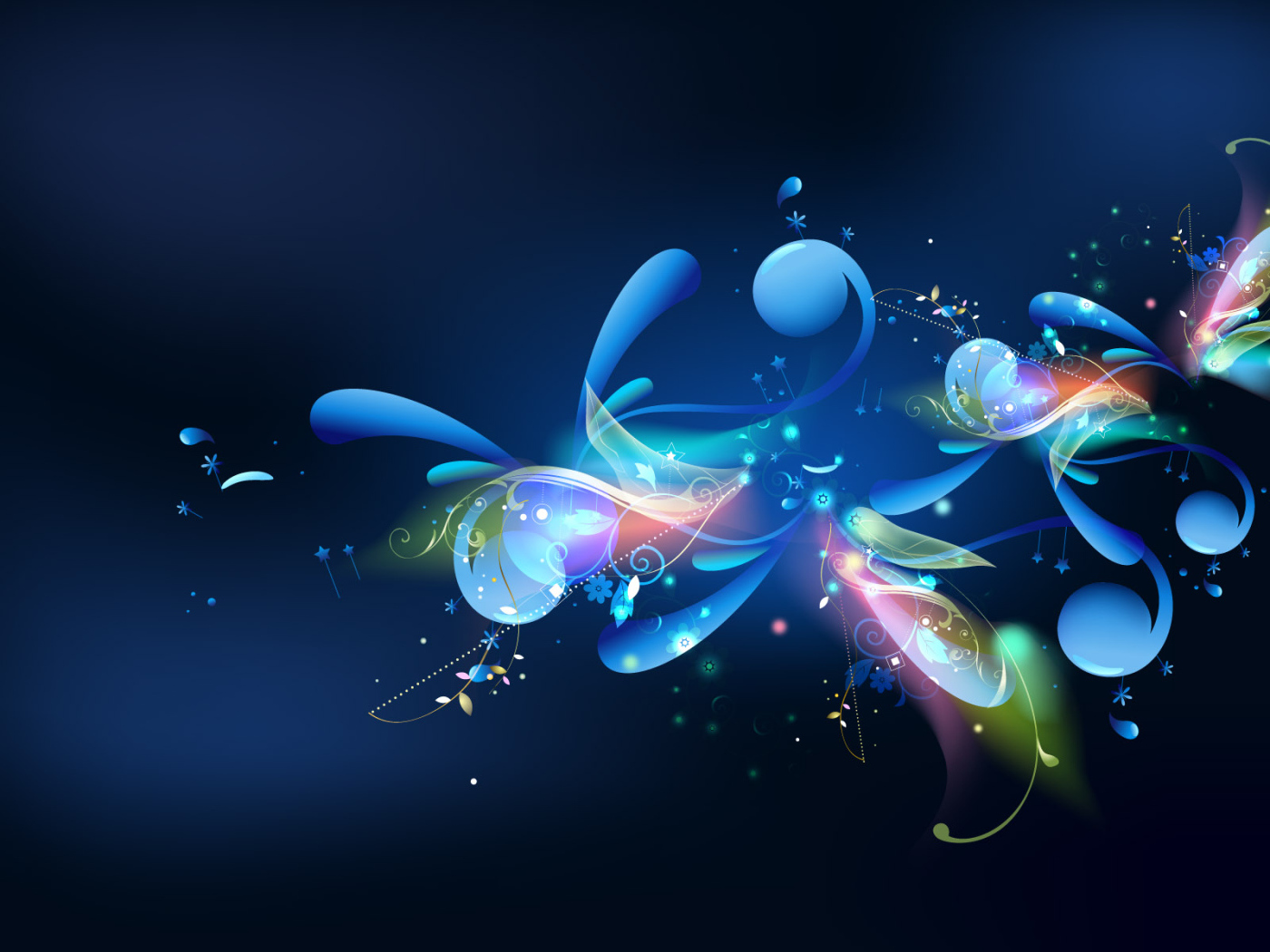 Синий фон и рисунок