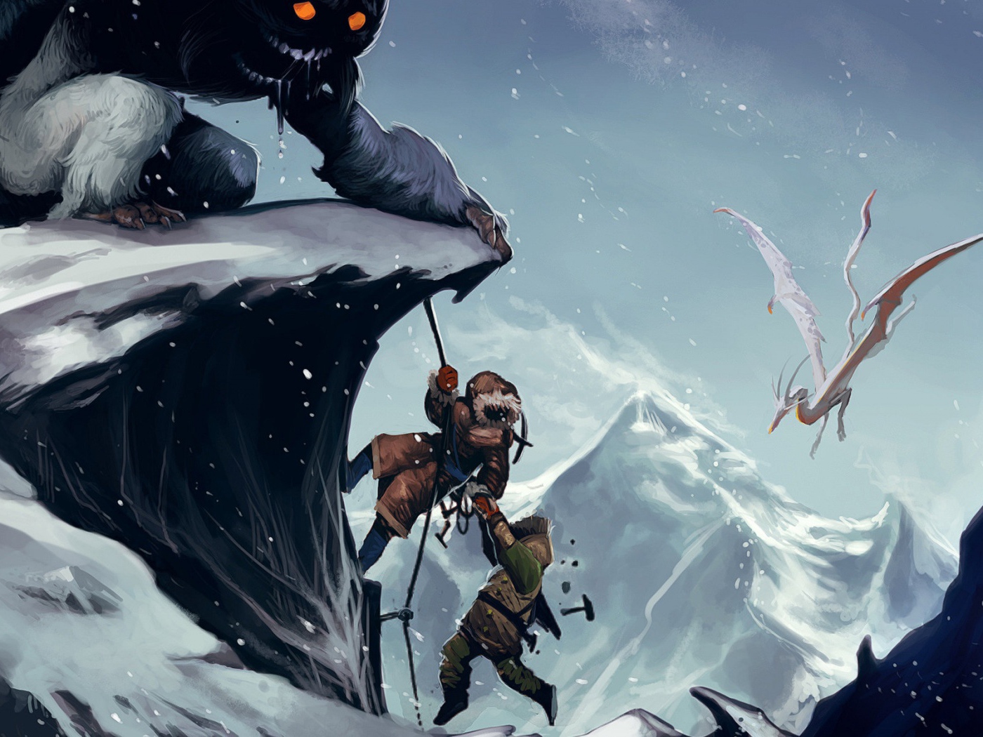 Снежный человек и альпинисты