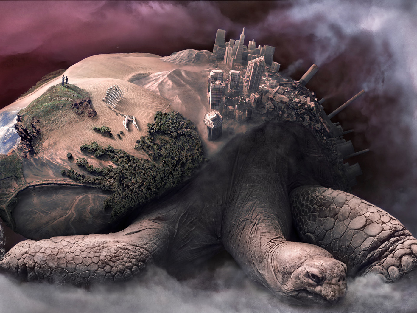 Черепаха несущая мир