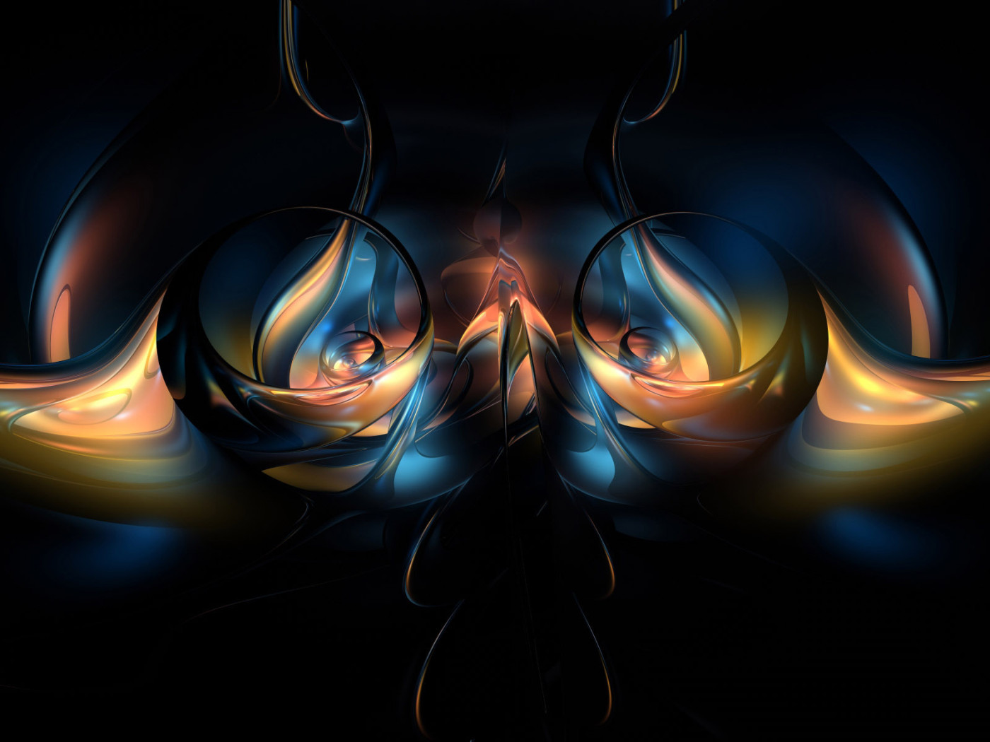 Формы на черном фоне