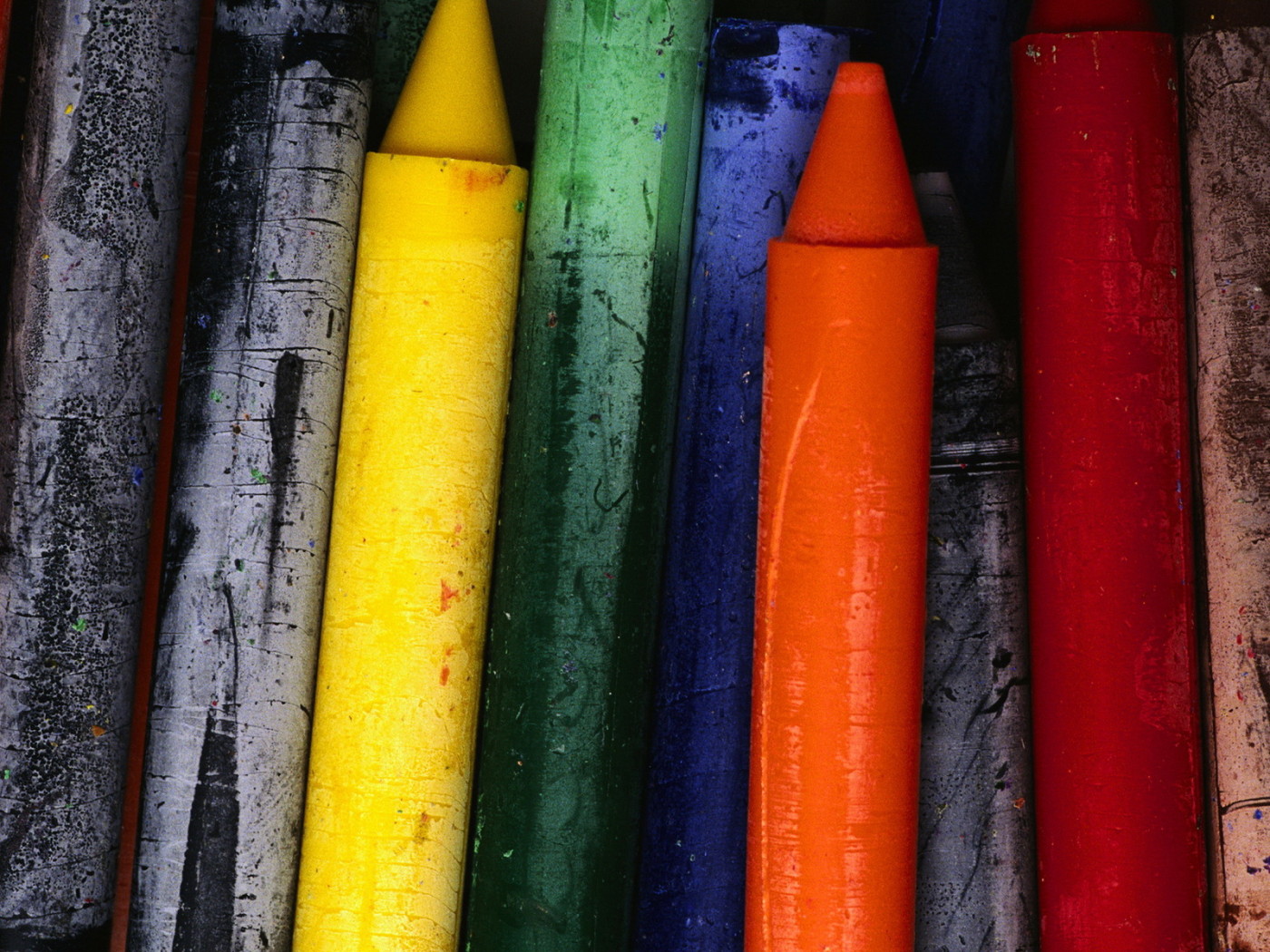 Colorful crayons
