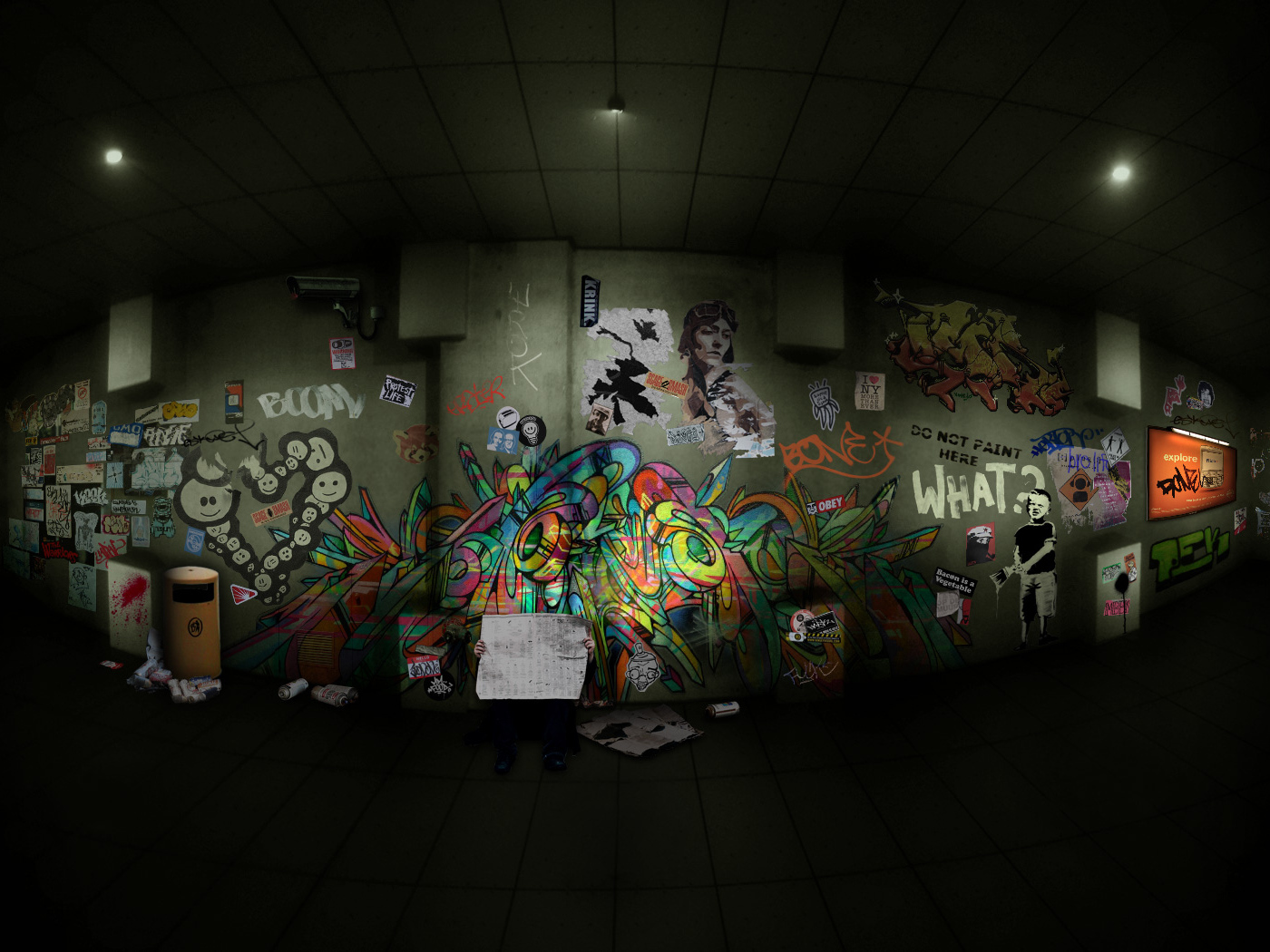 Граффити на рабочем столе