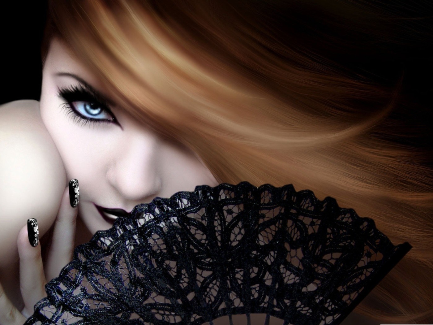 Девушка с веером