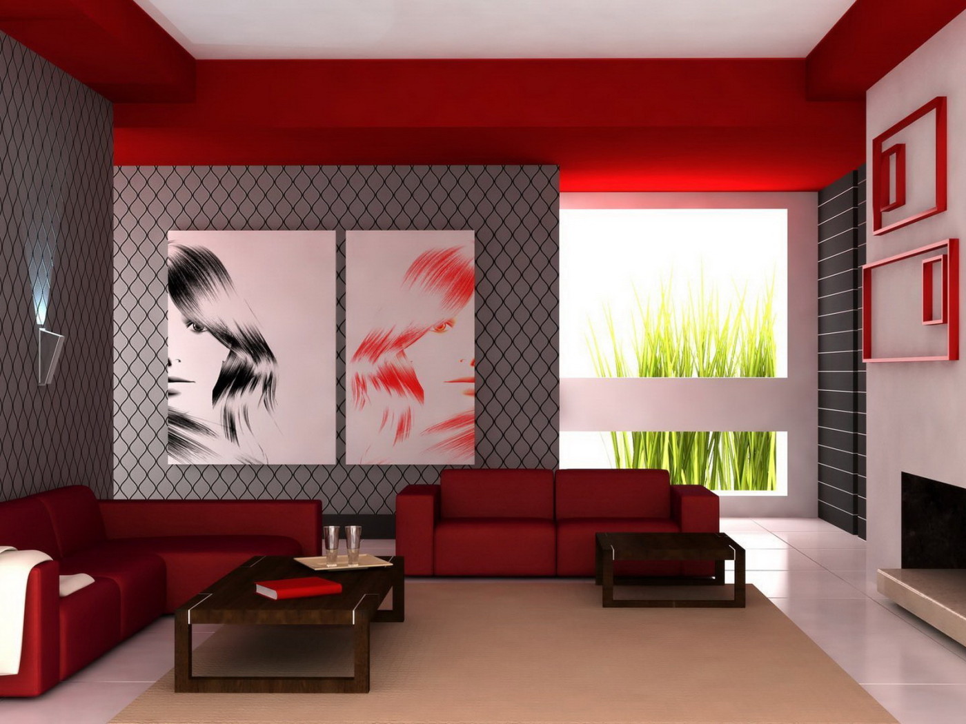 Прямоугольный стиль комнаты