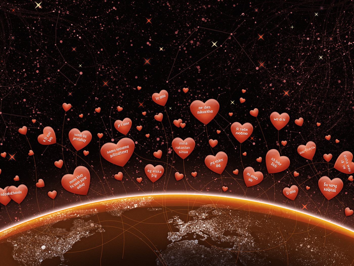 Признание в любви на разных языках