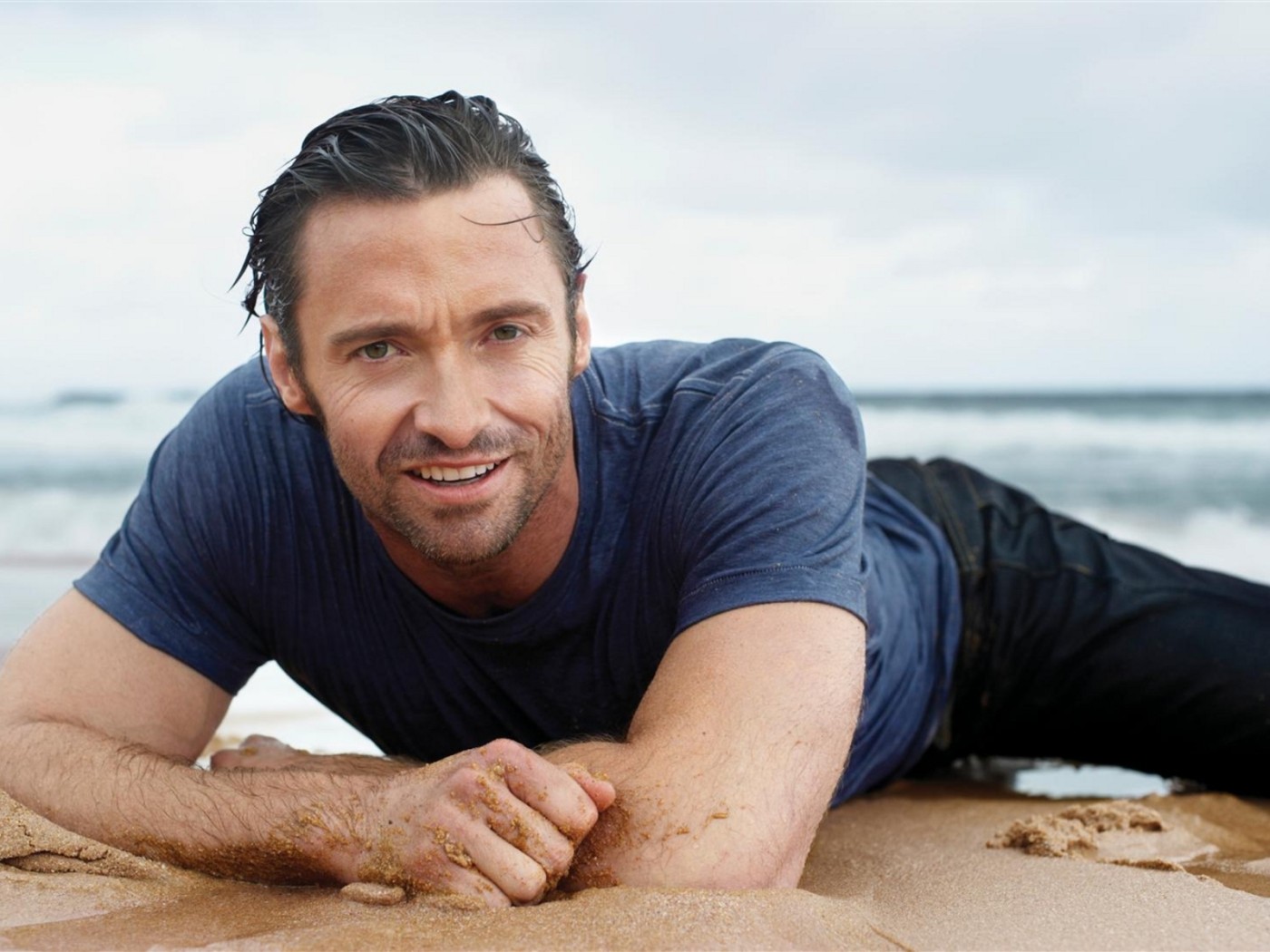 Hugh-Jackman на пляже