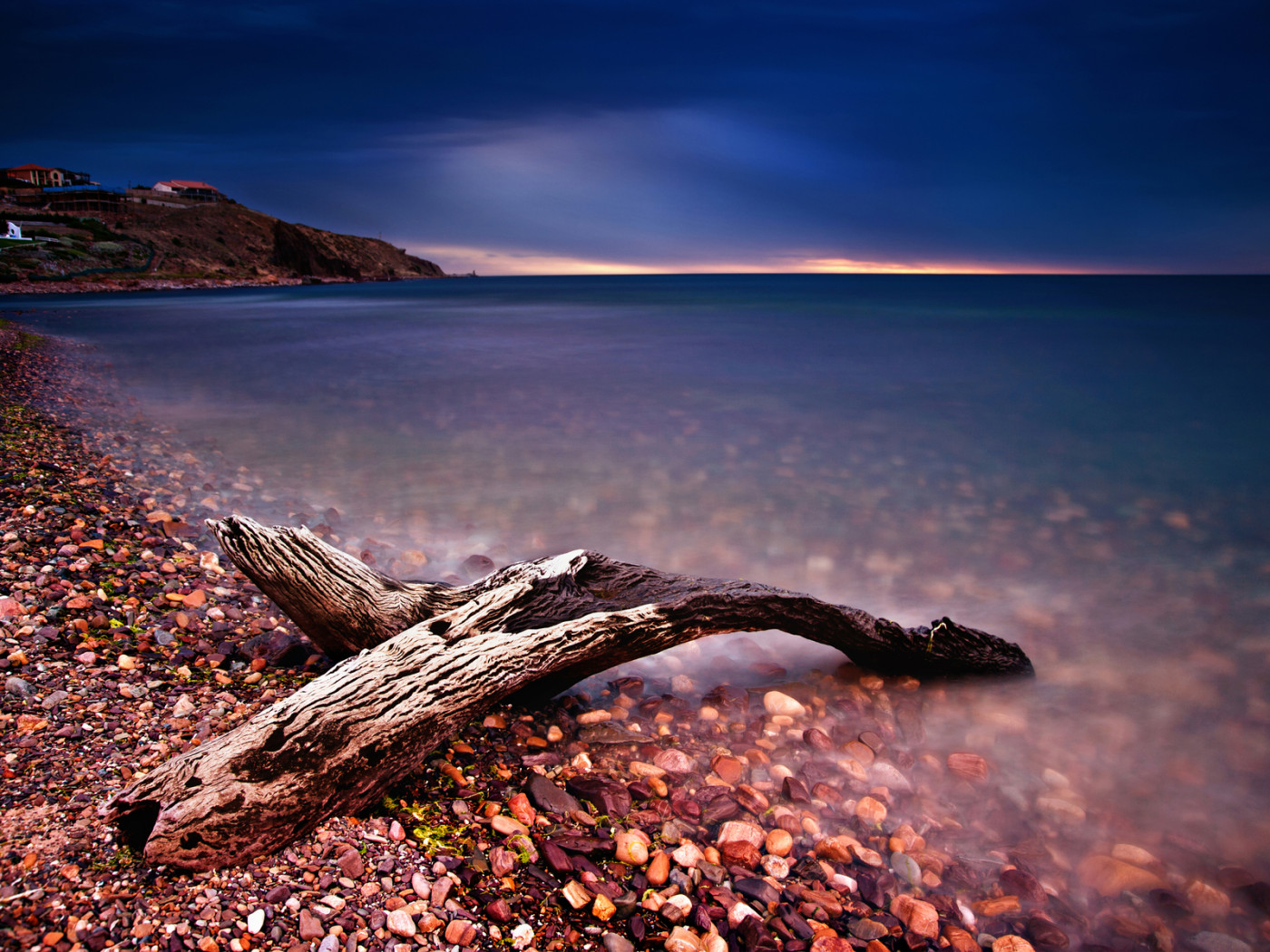 Коряга на берегу