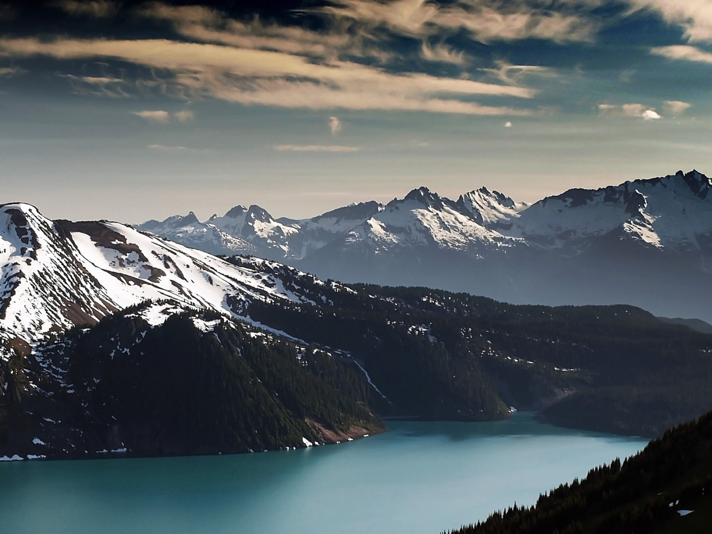 Речка и снежные вершины