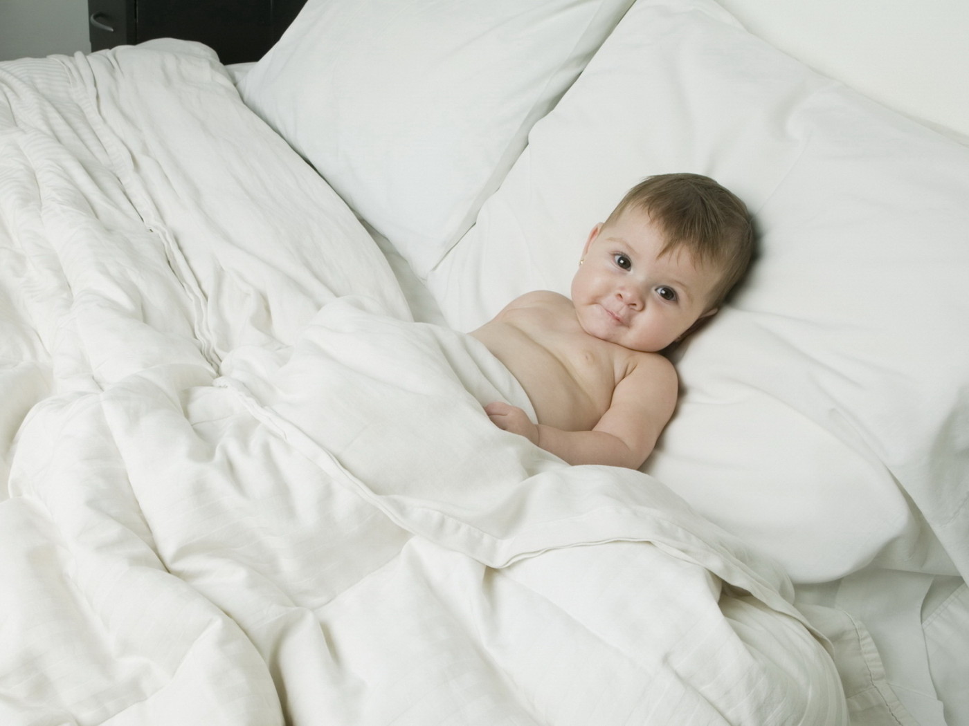 Baby on the bed