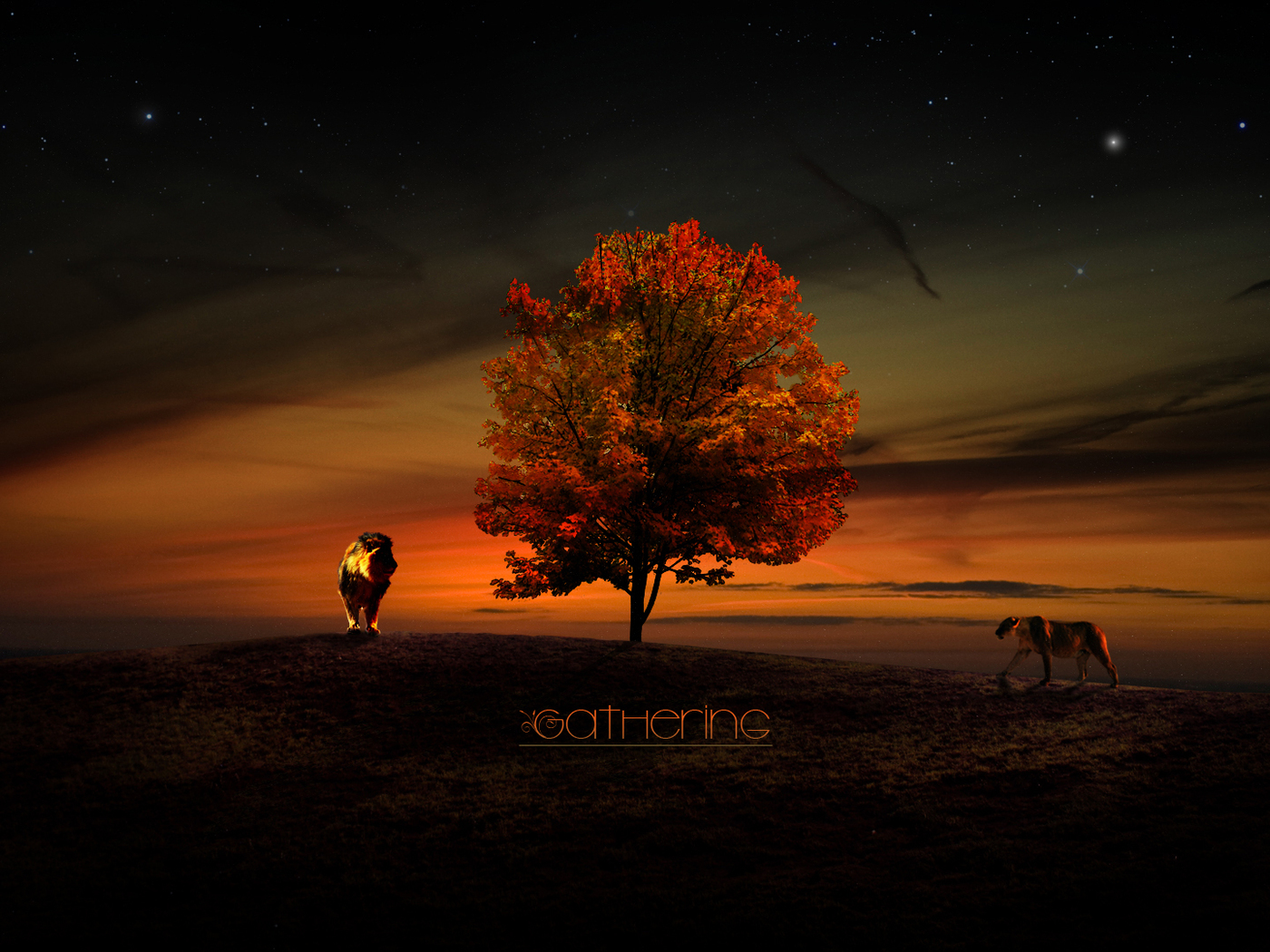 Львы у дерева жизни