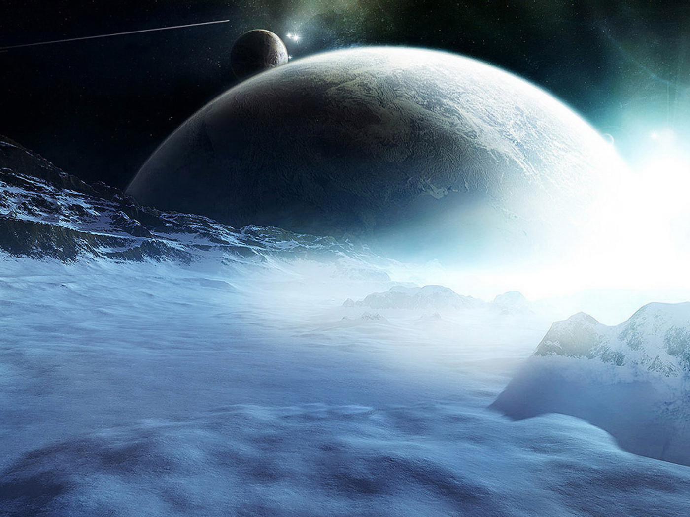 Ледяная поверхность планеты