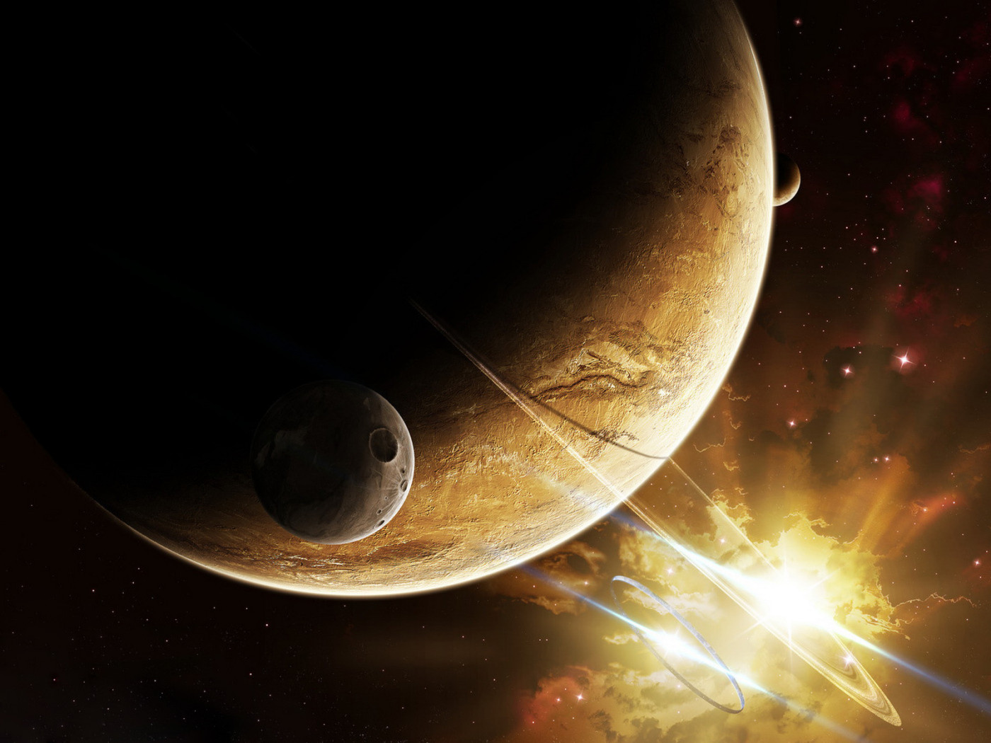 Планета и спутник