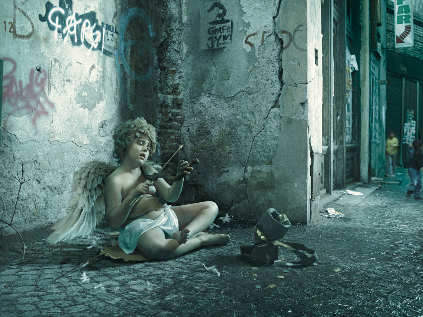 Купидон на улице