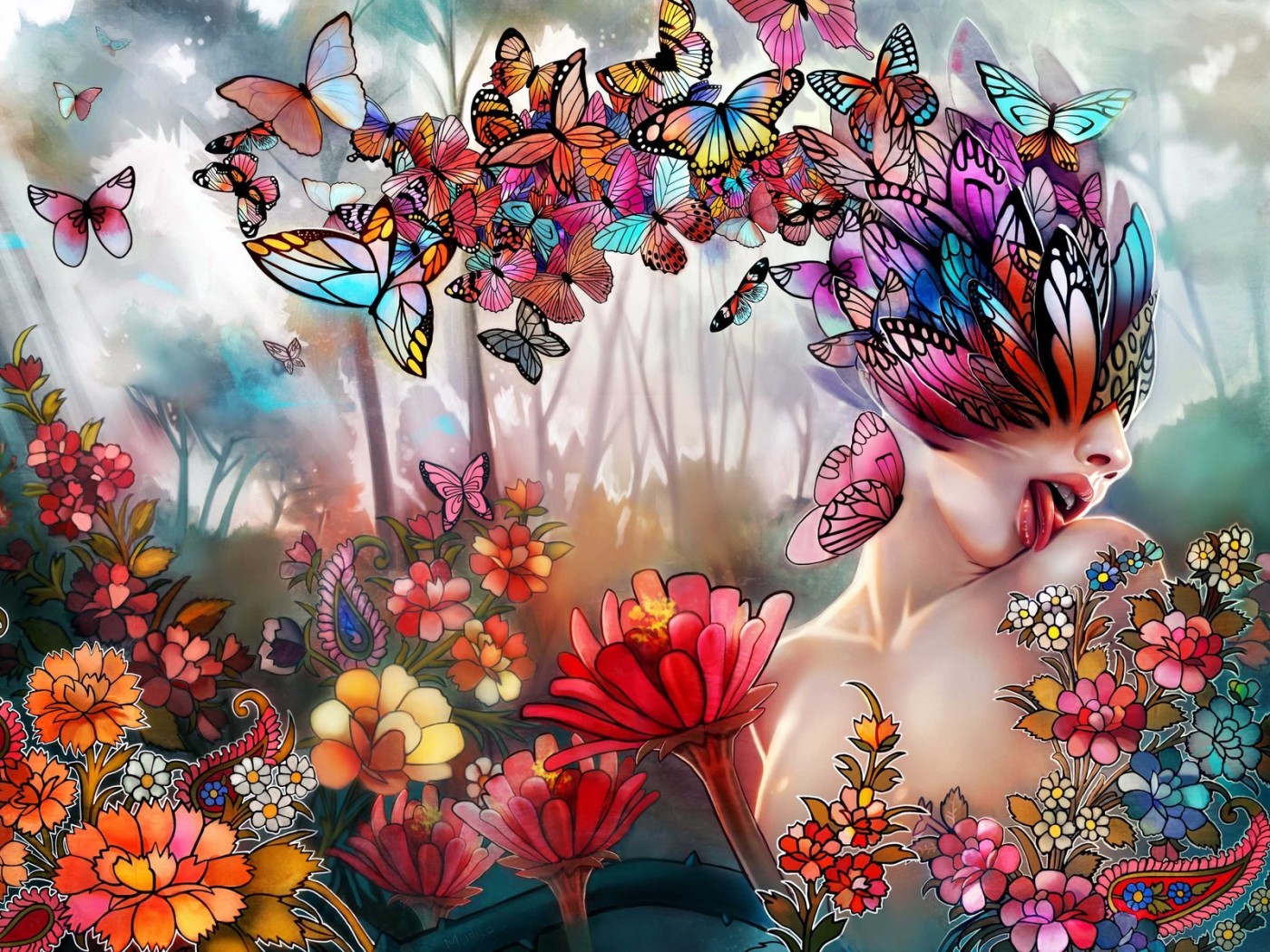 Девушка из бабочек