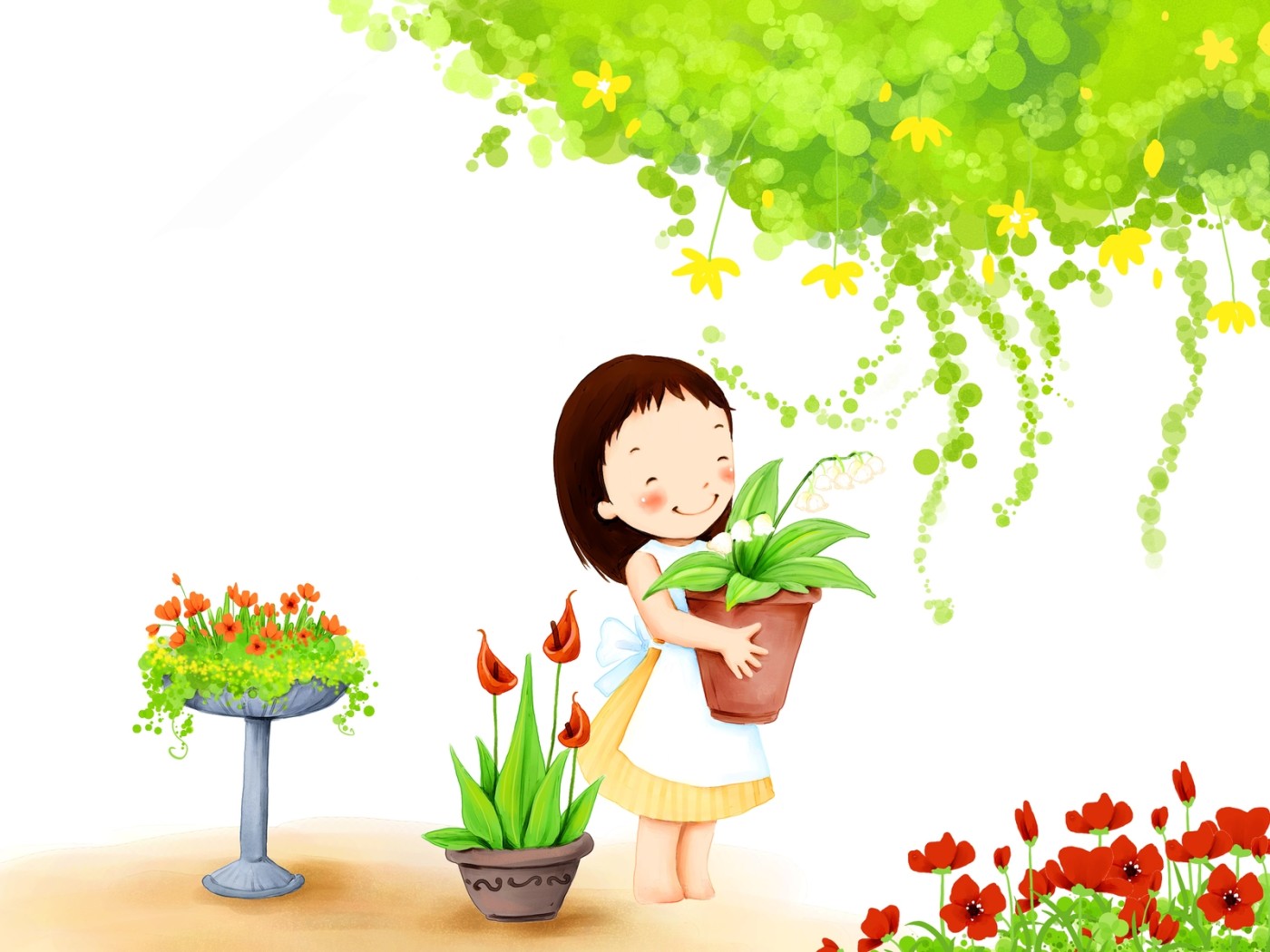 Девочка с цветами