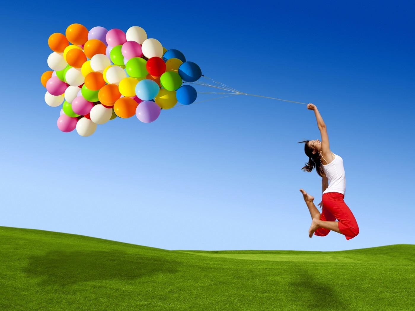 Девушка с воздушными шариками