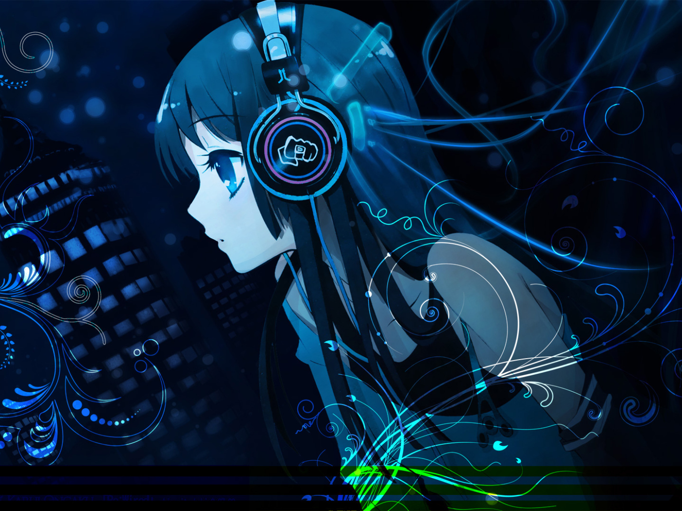 Акияма слушает музыку