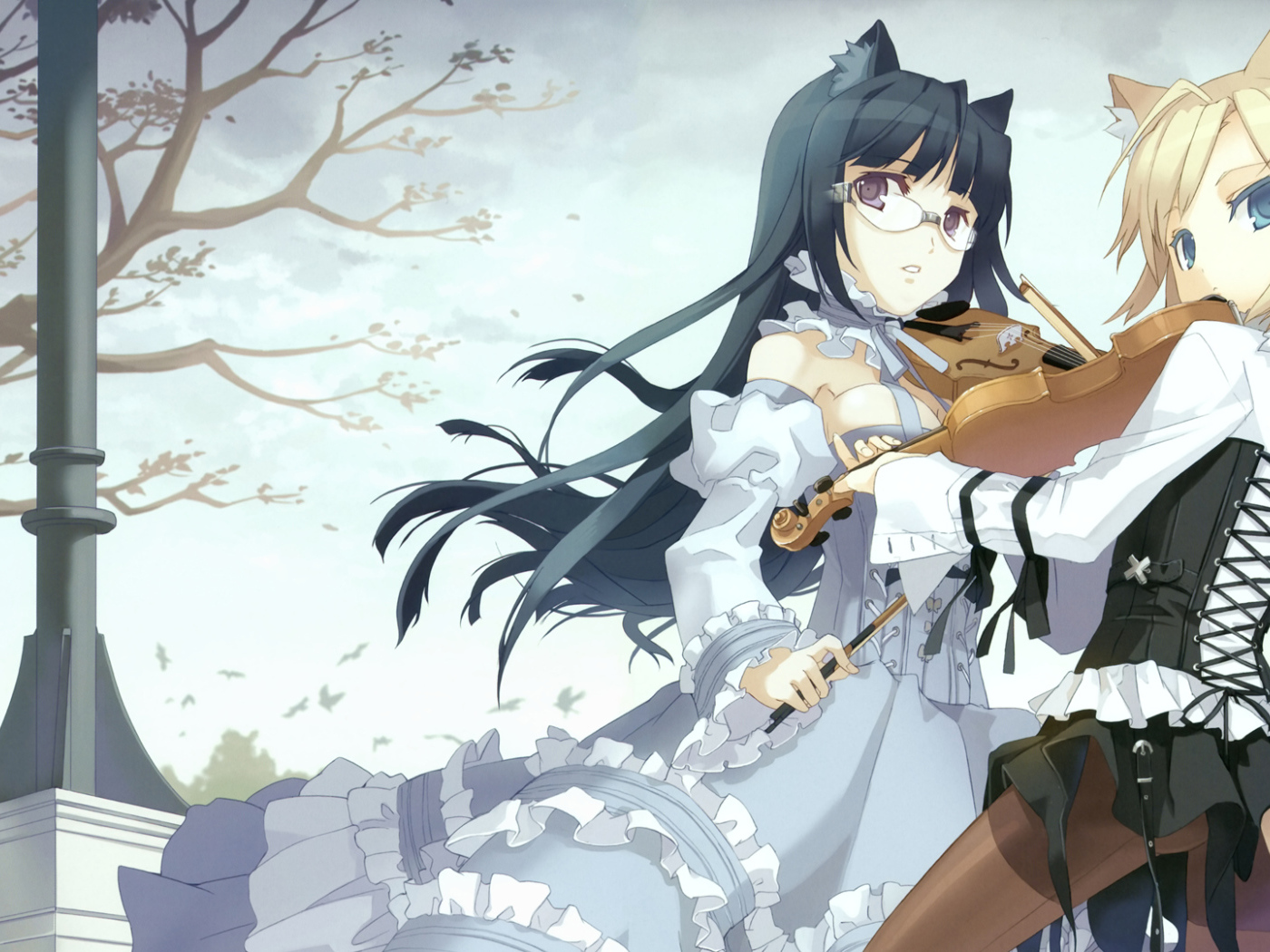 Аниме девочка со скрипкой