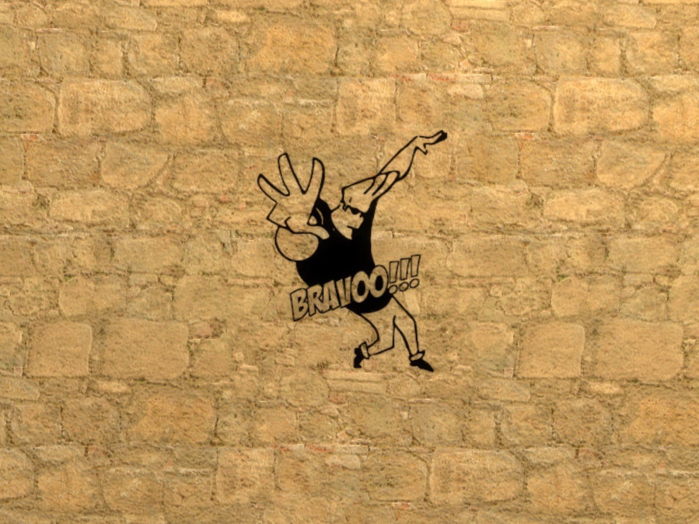 Джонни Браво на стене