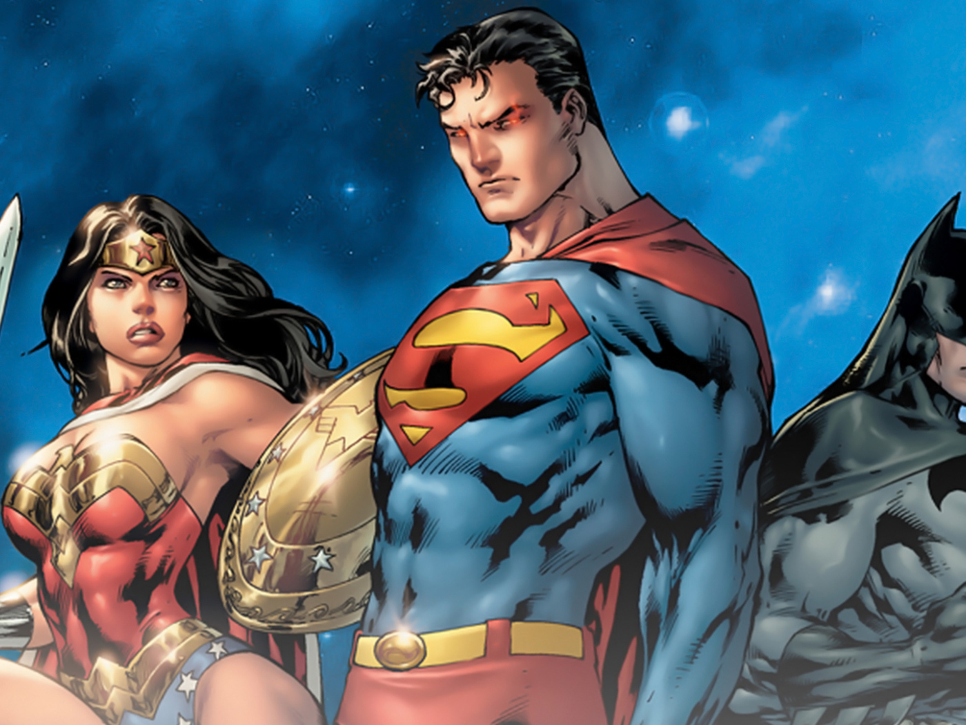 Лиги Справедливости Бэтмен Супермен и Чудо-женщина