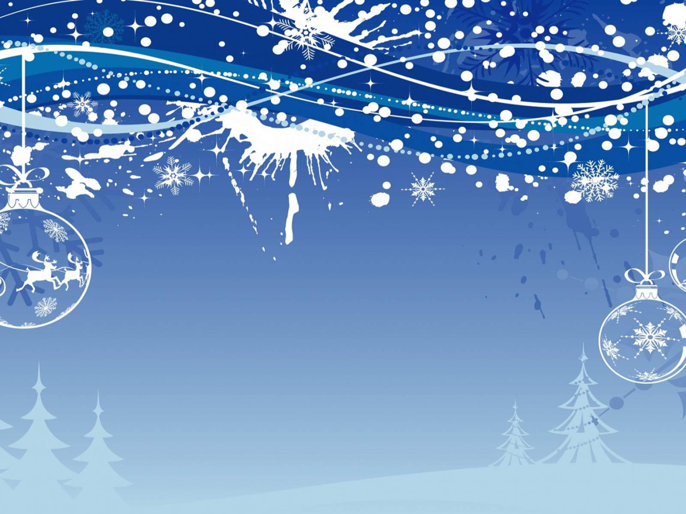 Красивая картинка в синих цветах на рождество