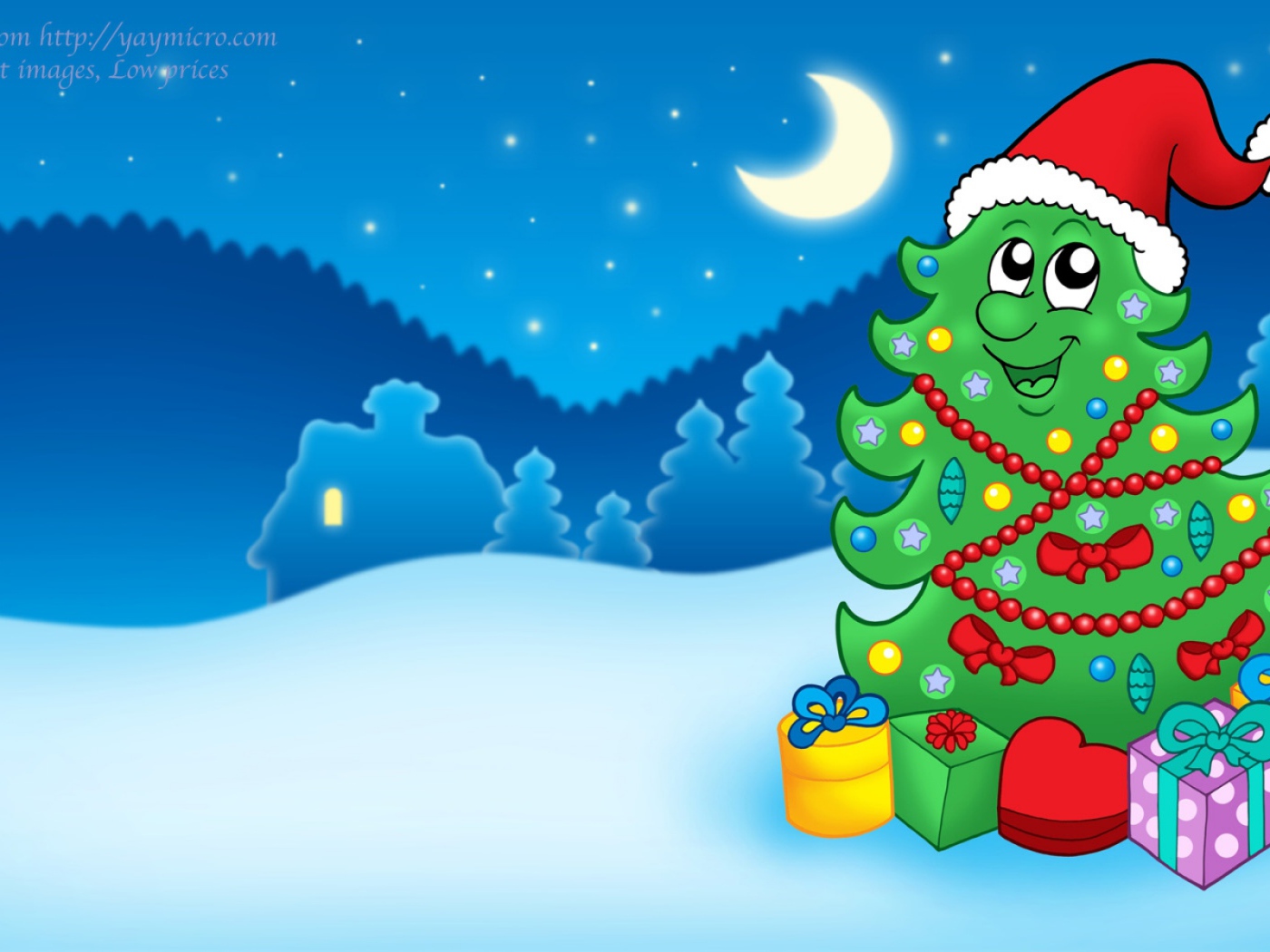 Счастливая ёлка на рождество