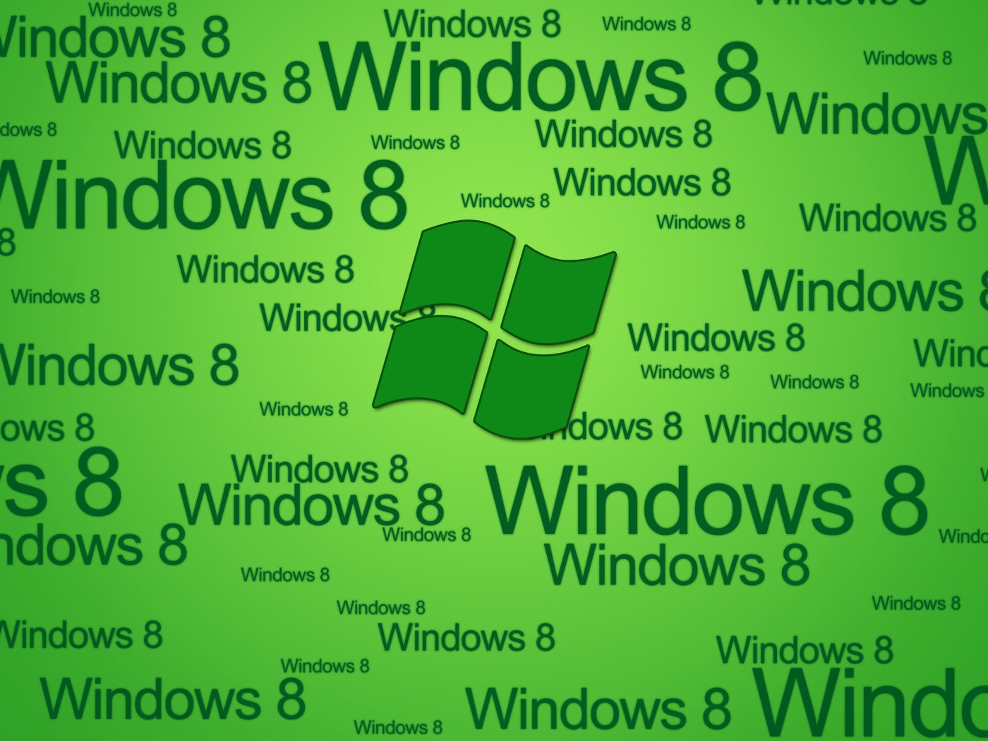Windows 8 стильная зеленая тема