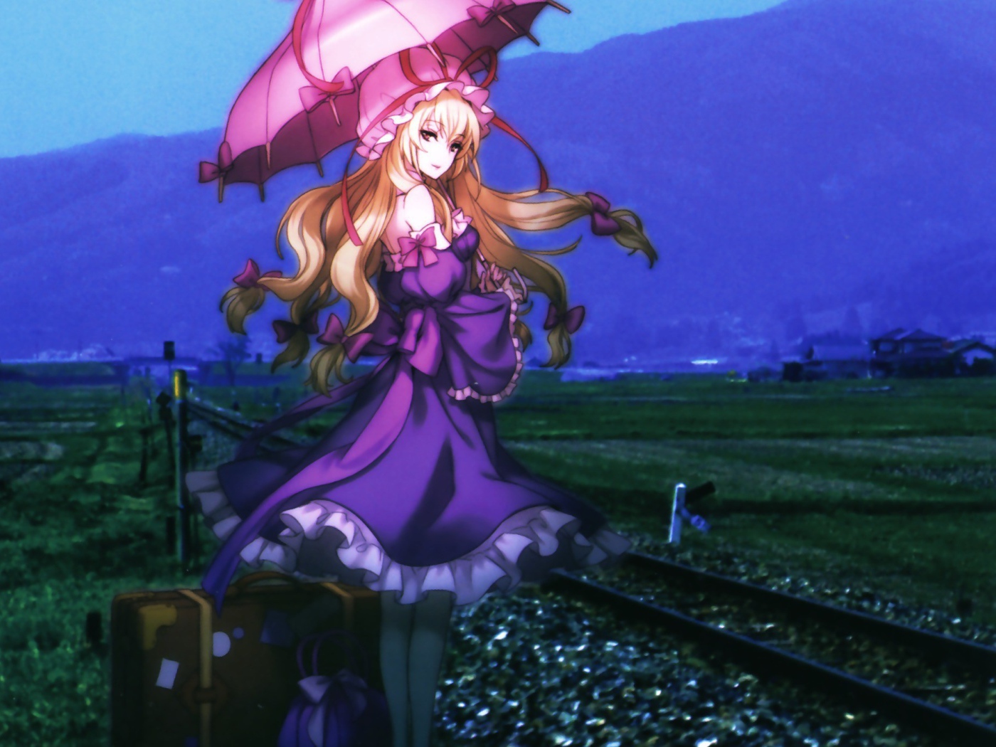 Девушка ждет поезд