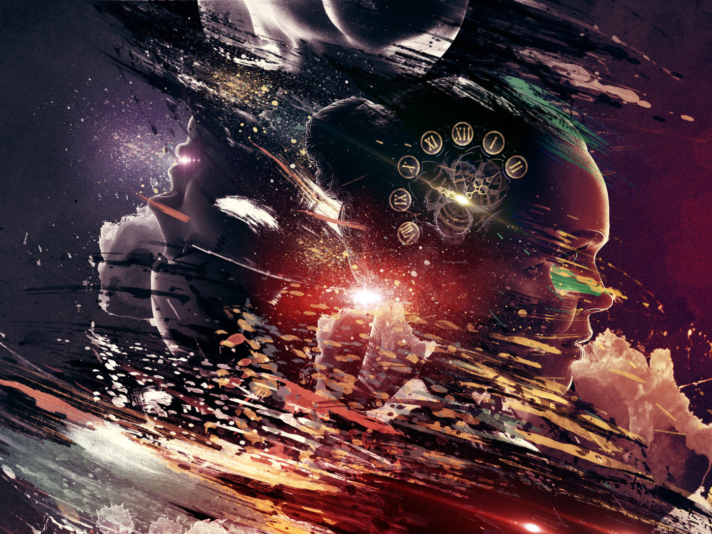 Абстракция с девушкой