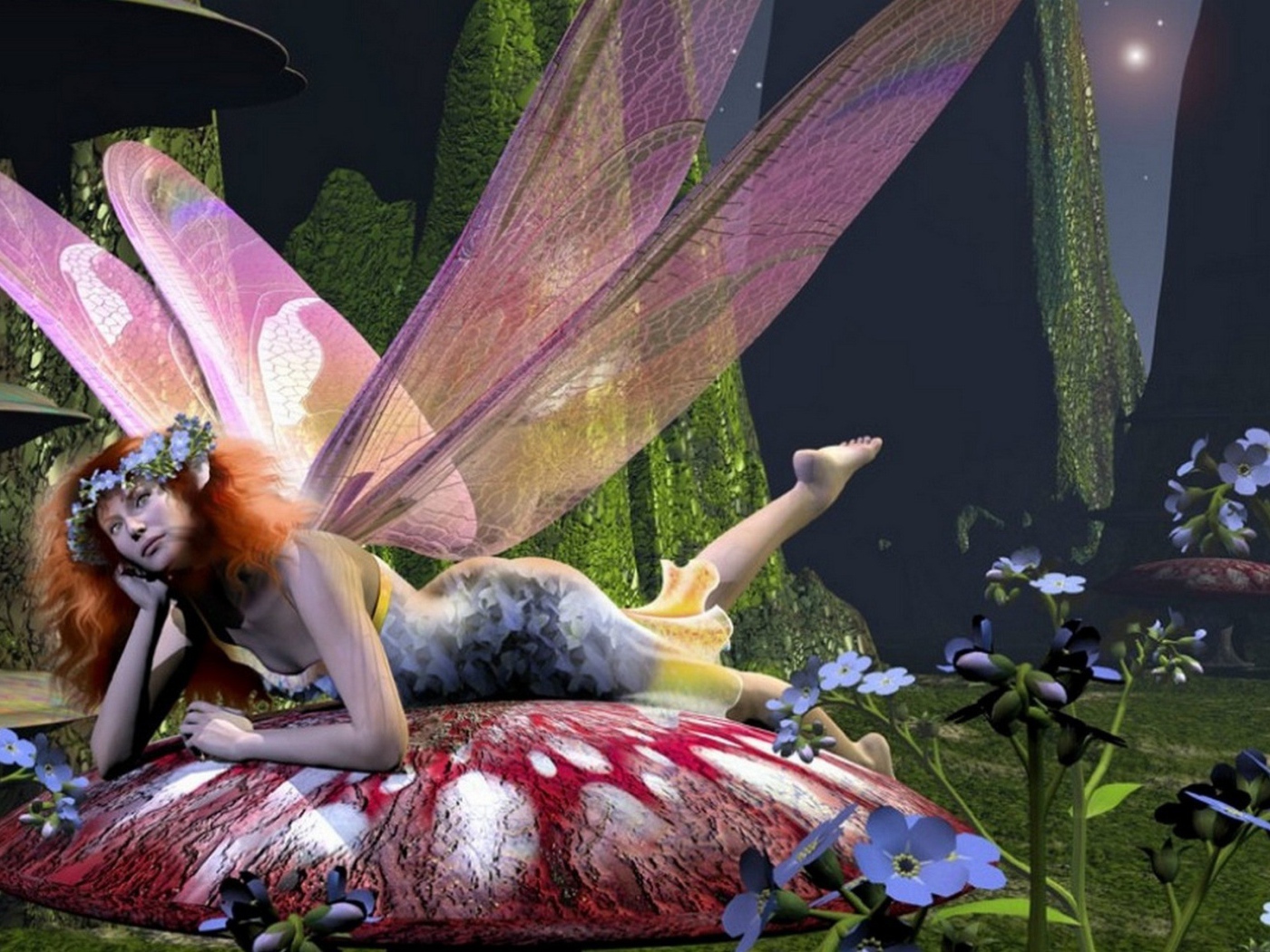 Девушка стрекоза