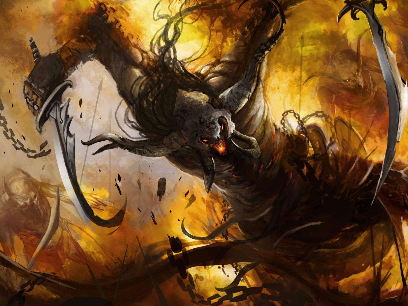 Монстр с двумя мечами