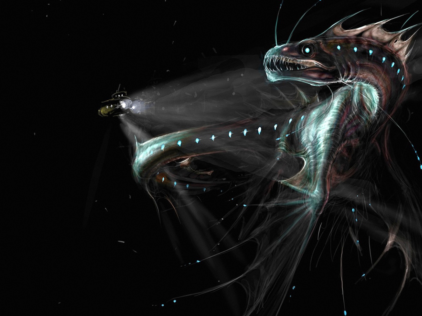 Морской монстр на глубине