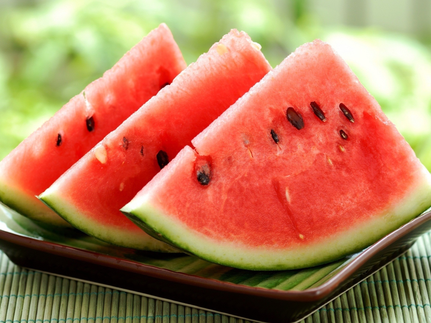 	 Watermelon cut into wedges