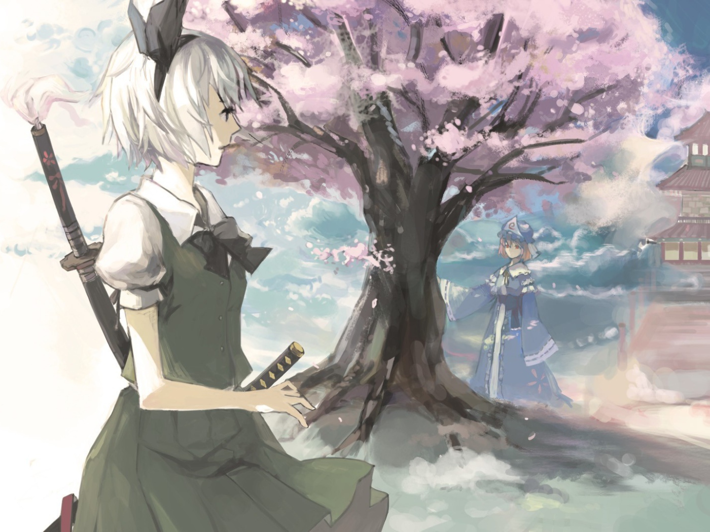 Девушка из игры Тоухоу