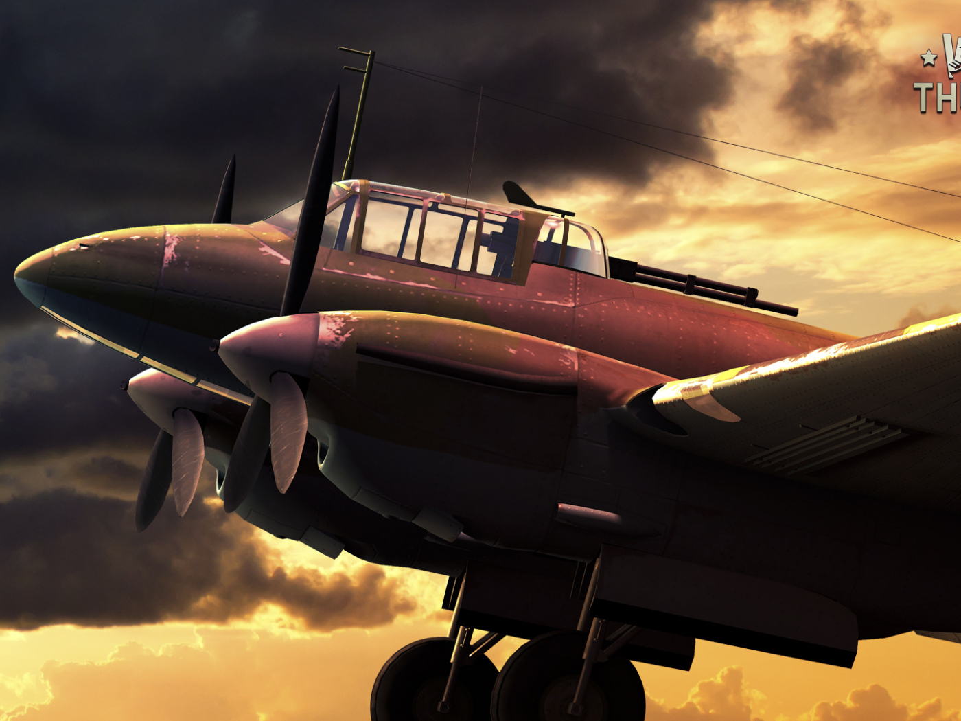 War Thunder огромный военный самолет на земле