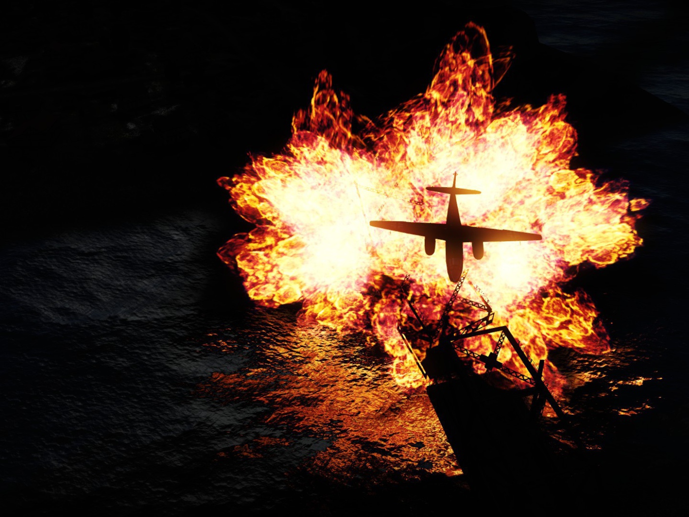 War Thunder самолет горит