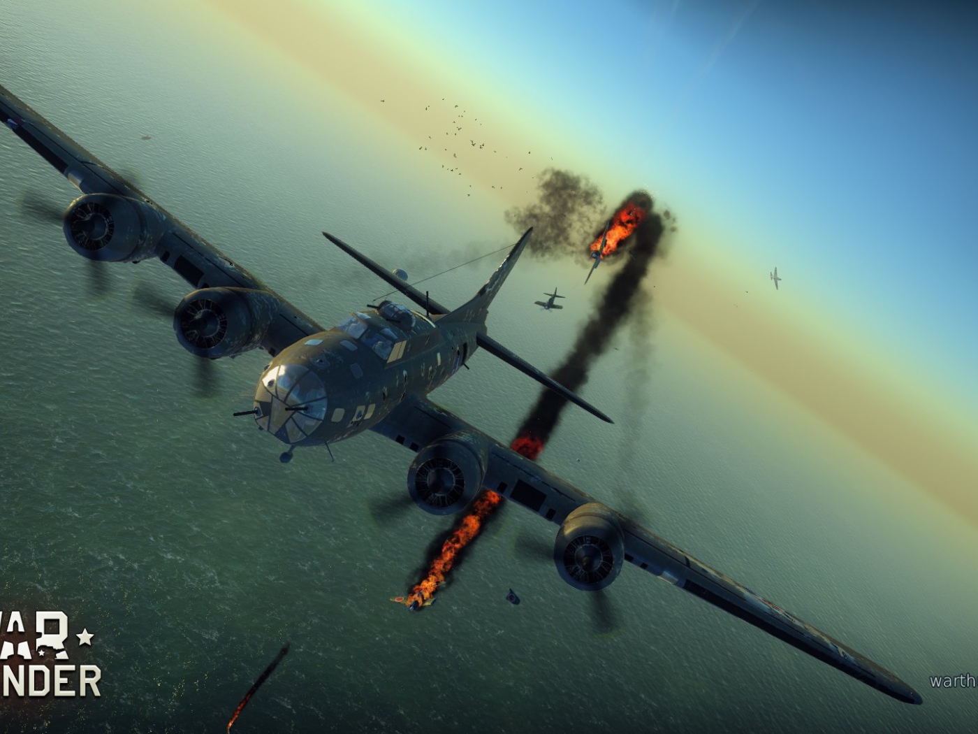 War Thunder самолет под огнем