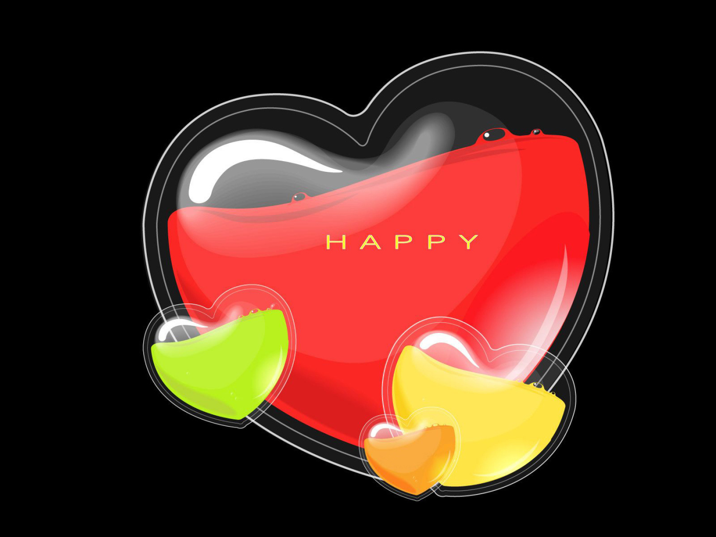 Счастливoе сердце на день рождения