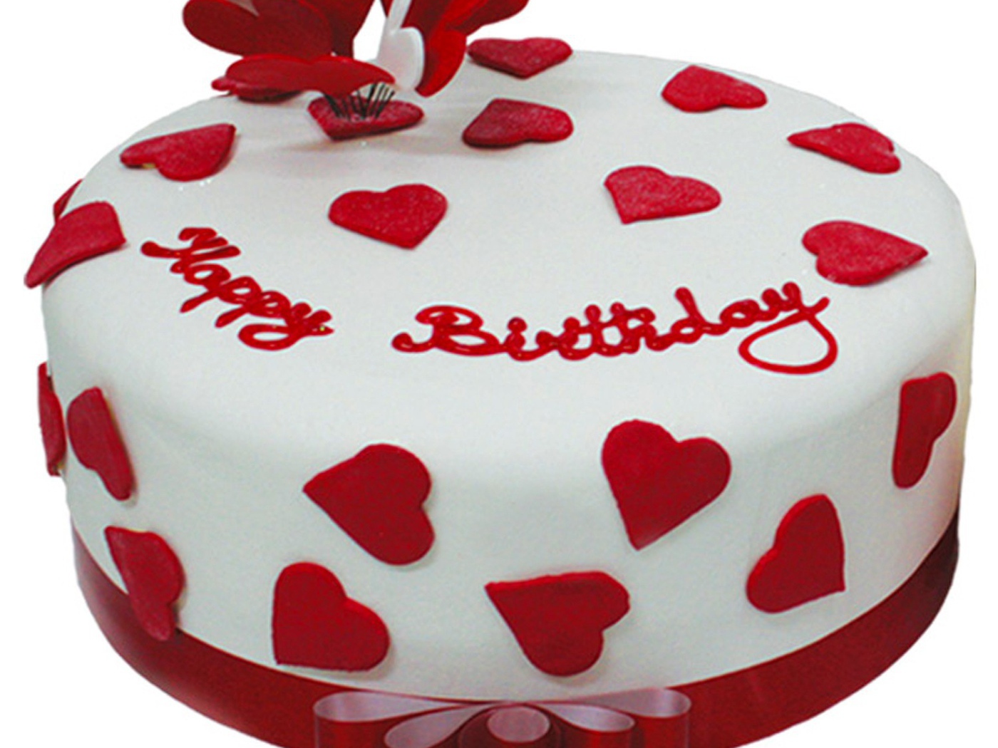 Heart birthday cake