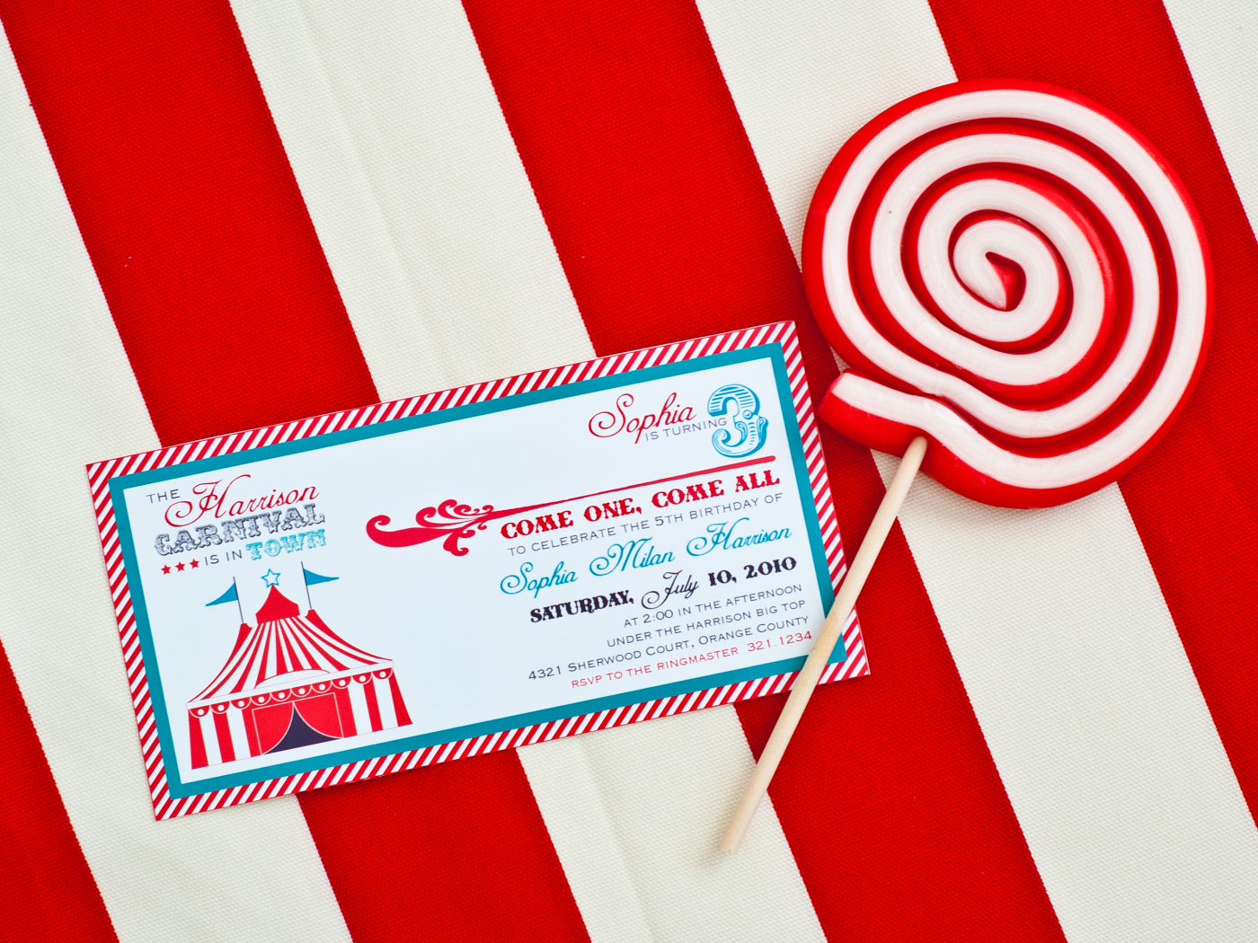 Пригласительное на день рождения