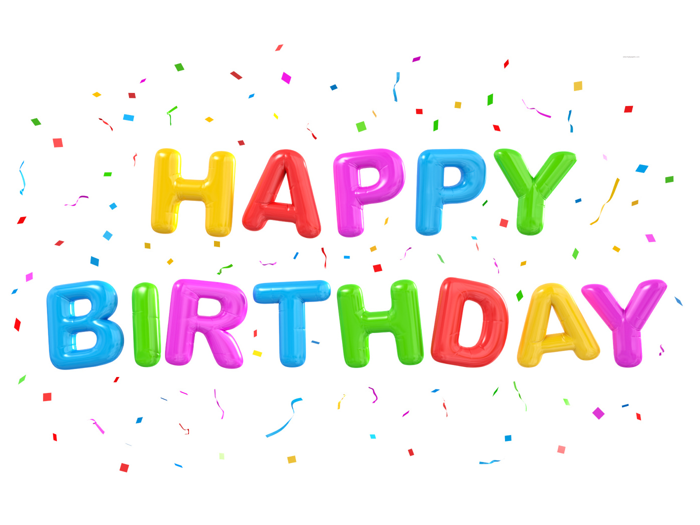 Картинка с конфетти на день рождения