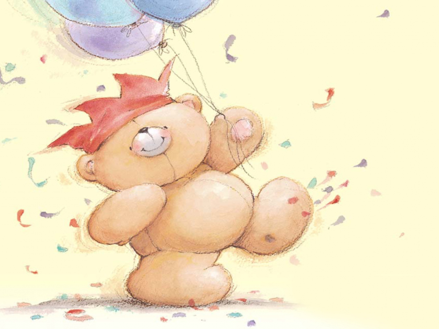 Плюшевый медведь идёт на день рождения