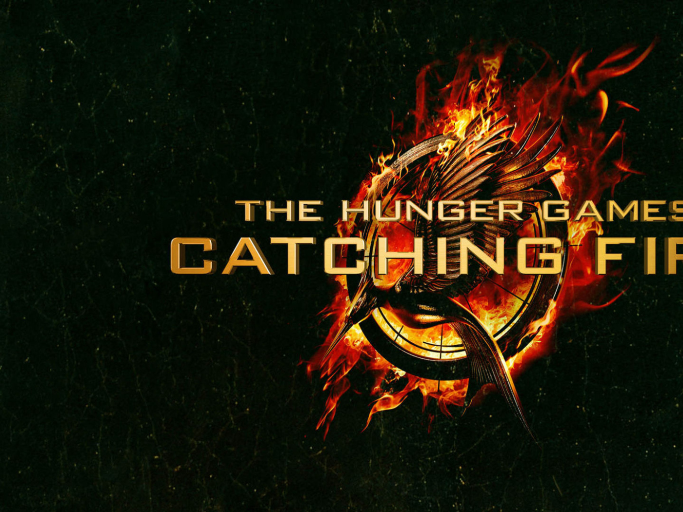 Голодные игры возгорания: логотип в зеленом фоне