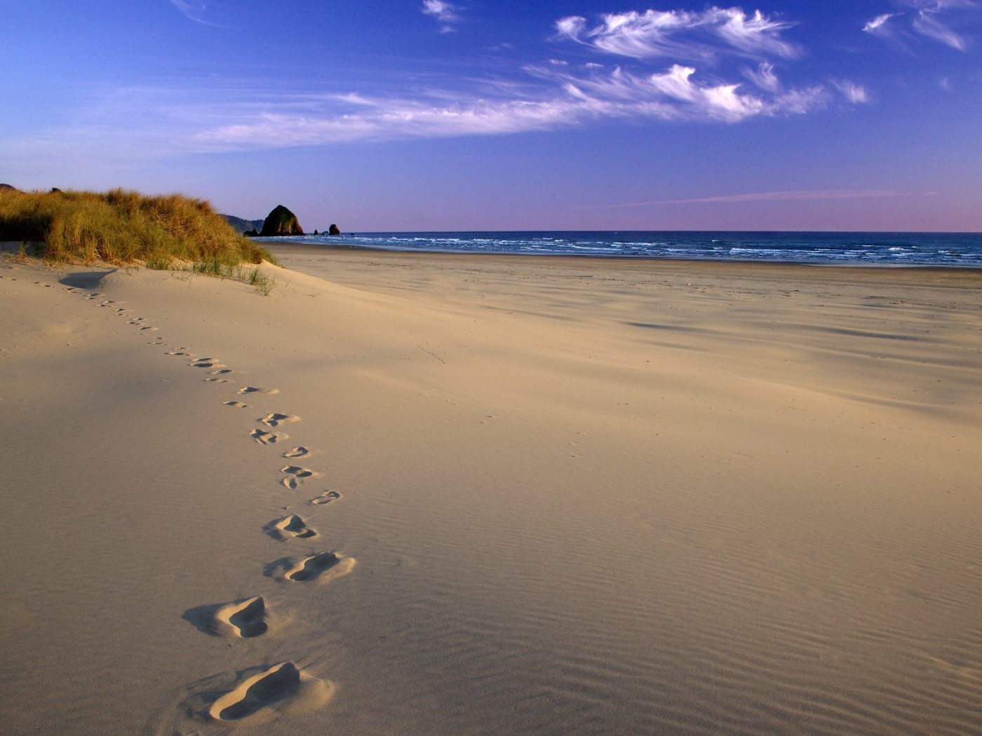 	 Footprints in the sand