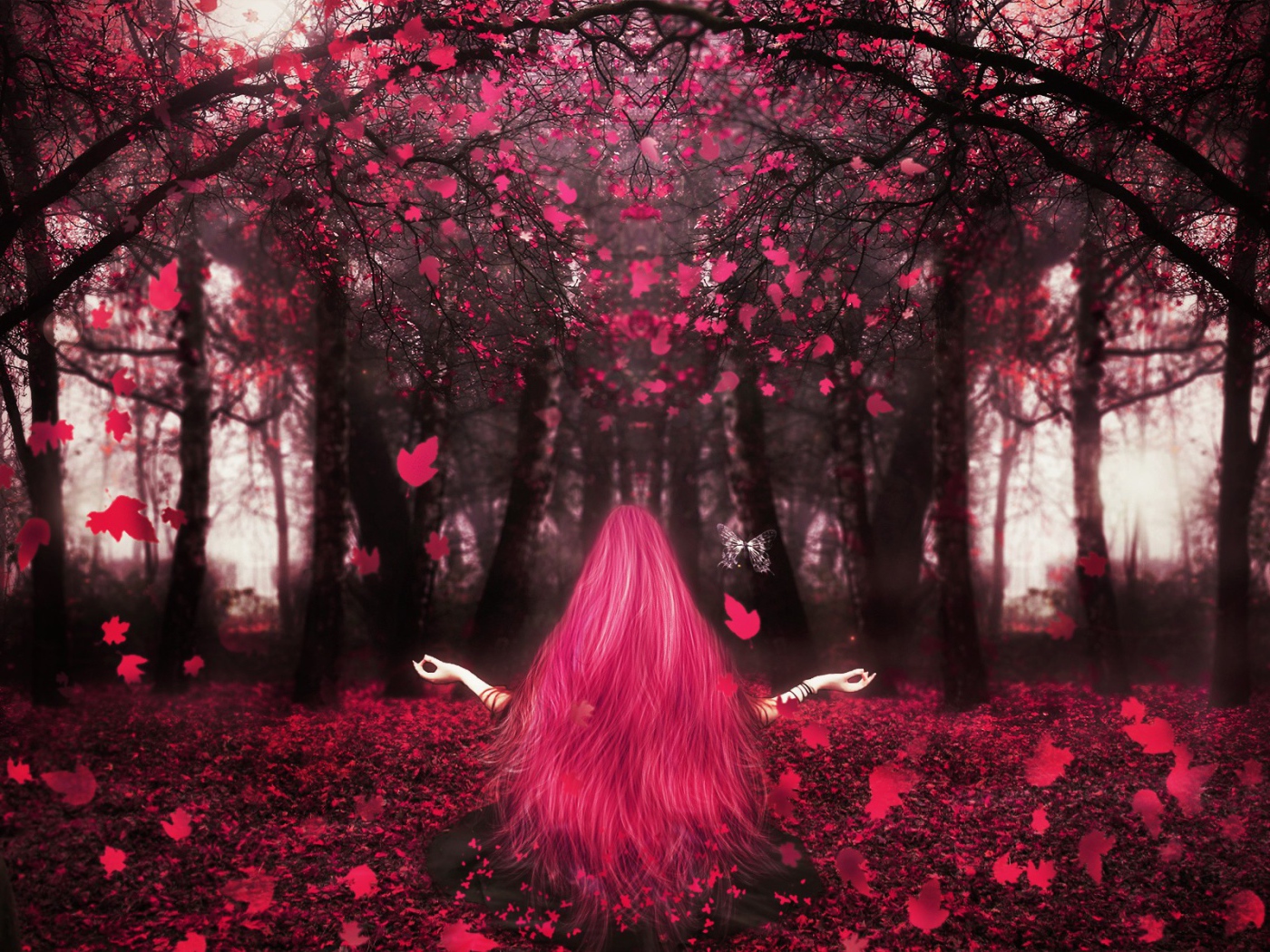 Осень в розовом тоне